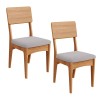 Cadeiras Kit 2 Cadeiras 100% Mdf Ca37/2 J20 Freijó/Bege Rústico - Dalla Costa