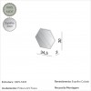 Painel Espelhado Hexagonal Decorativo Basic Es1 Off White - Dalla Costa