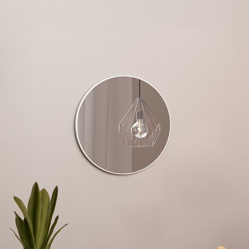 Painel Espelhado Redondo Decorativo Basic  Es11 Off White - Dalla Costa