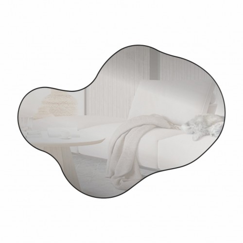 Painel Espelhado Orgânico Decorativo Nature Es17 Preto - Dalla Costa