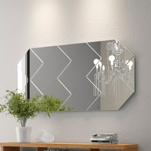 Painel Espelhado Decorativo Basic Tb208 Off White - Dalla Costa