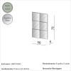 Painel Espelhado Quadriculado Decorativo Basic Tb85 Freijó - Dalla Costa