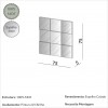 Painel Espelhado Quadriculado Decorativo Basic Tb86 Freijó - Dalla Costa