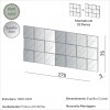 Painel Espelhado Quadriculado Decorativo Basic Tb89 Freijó - Dalla Costa