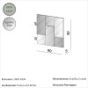 Painel Espelhado Quadriculado Decorativo Basic Tb96 Off White - Dalla Costa