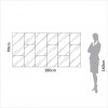 Painel Espelhado Quadriculado Decorativo Basic Tb97 Off White - Dalla Costa