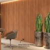Painel  Decorativo Ripado Pa75 Freijó - Dalla Costa