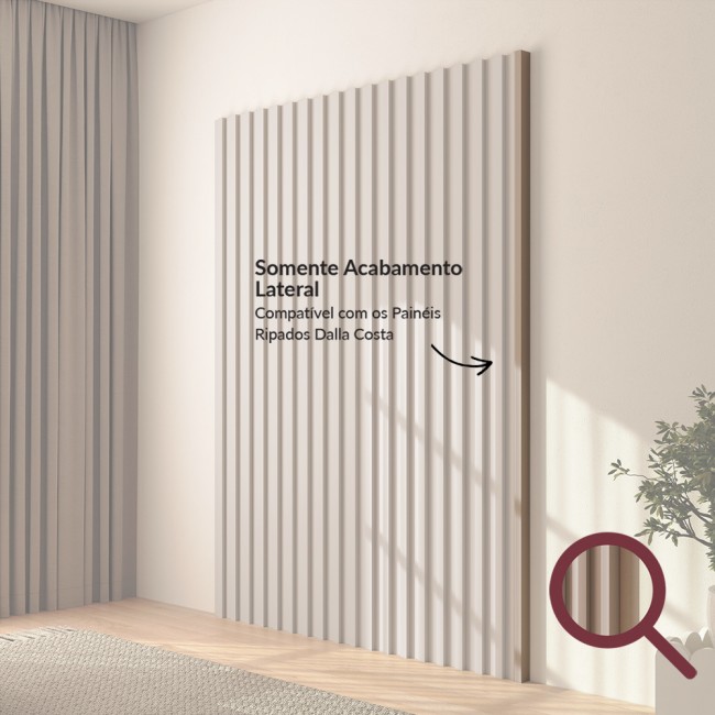 Acabamento Lateral Painel Ripado P10 Fendi - Dalla Costa