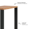 Mesa de Canto 100% Mdf Industrial F36 Freijó/Preto - Dalla Costa