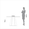 Mesa de Jantar Redonda 115cm com Pé Hexagonal Freijó