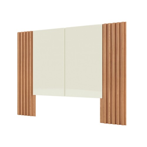 Cabeceira Solteiro Basic Off White/Freijó - Dalla Costa