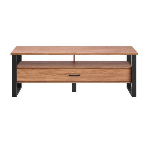 Rack para TV Até 55 Polegadas 1 Gaveta Industrial Freijó/Preto - Dalla Costa