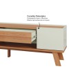 Rack para TV Até 60 Polegadas 1 Gaveta 3 Portas Lisboa Off White/Freijó - Dalla Costa