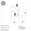 Mesa de Cabeceira Lisboa 45cm 1 Gaveta Freijó/Off White - Dalla Costa
