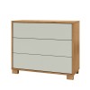 Cômoda 105cm 3 Gavetas Reta Freijó/Off White - Dalla Costa