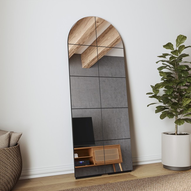 Painel Espelhado Decorativo Vertical Nature Preto - Dalla Costa