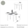 Mesa de Jantar Extensível 4 Lugares Nature Off White/Freijó - Dalla Costa