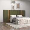 Cabeceira Estofada Queen Reta Basic J25 Freijó/Verde - Dalla Costa