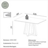 Mesa de Jantar 135cm 4 Lugares Off White/ Freijó - Dalla Costa