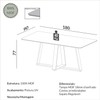 Mesa de Jantar Retangular 6 Lugares 180cm Off White/Freijó - Dalla Costa