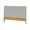 Cabeceira Estofada 160cm Freijó/Cinza Claro - Dalla Costa