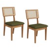 Kit 2 Cadeiras 100% Mdf Estofadas com Encosto em Tela Freijó/Verde J25 - Dalla Costa