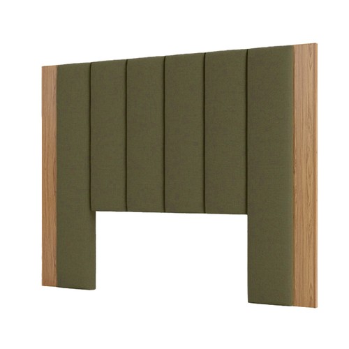 Cabeceira Estofada Casal Reta Basic J25 Freijó/Verde - Dalla Costa