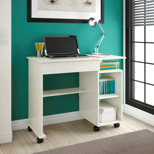 Mesa para Escritório 1 Gaveta Basic Off White - Dalla Costa