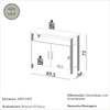Balcão 2 Portas Industrial Off White/Freijó - Dalla Costa