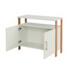 Balcão 2 Portas Industrial Off White/Freijó - Dalla Costa
