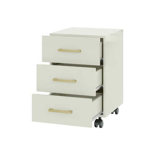 Gaveteiro 3 Gavetas Industrial Off White - Dalla Costa