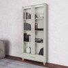 Estante para Livros 1 Gaveta 2 Portas Vidro Industrial Off White - Dalla Costa