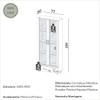 Estante para Livros 1 Gaveta 2 Portas Vidro Industrial Off White - Dalla Costa
