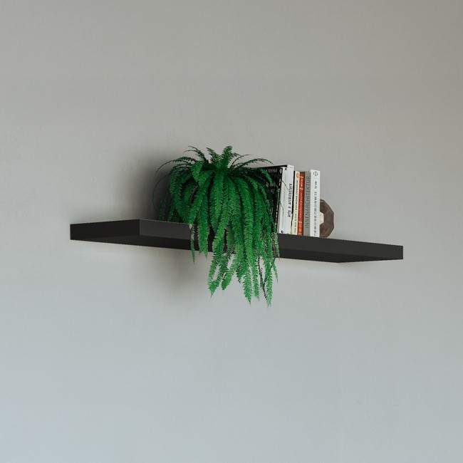 Prateleira 135cm Basic Preto Fosco - Dalla Costa