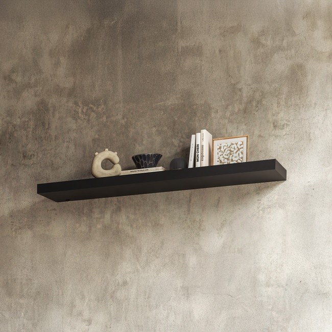 Prateleira 150cm Basic Preto Fosco - Dalla Costa