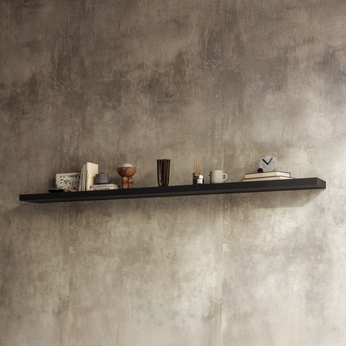 Prateleira 180cm Basic Preto Fosco - Dalla Costa