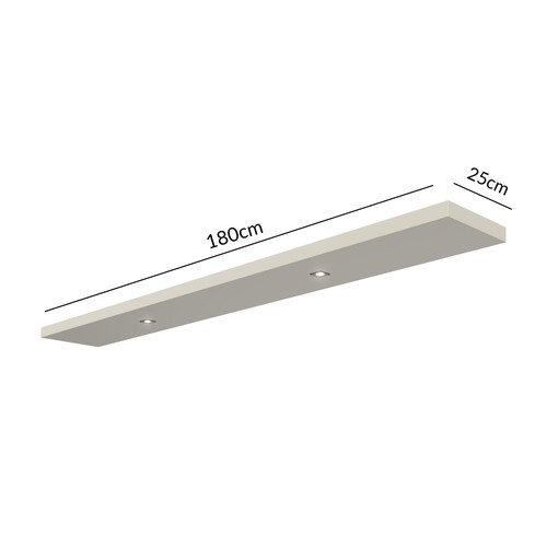 Prateleira com Led 180cm Basic Off White - Dalla Costa