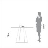 Mesa de Jantar Redonda 115cm com Pé Hexagonal Carvalho Rosé