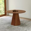 Mesa de Jantar Redonda 115cm com Pé Hexagonal Pinhão