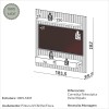 Painel para TV Até 75 Polegadas 2 Gavetas 183cm Ripado Freijó/Off White - Dalla Costa
