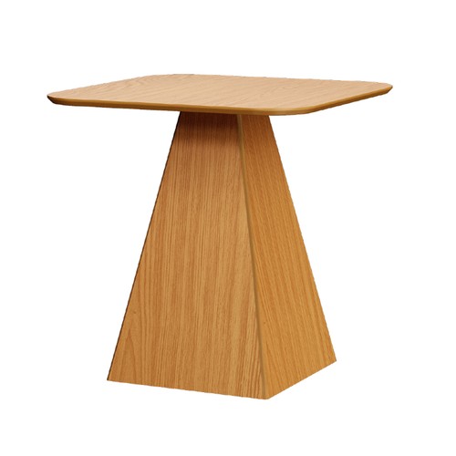 Mesa Lateral Pirâmide 60cm 100% Mdf Carvalho Rosé
