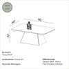 Mesa de Centro Pirâmide 90cm 100% Mdf - Carvalho Rosé