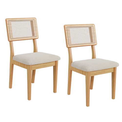 Kit 2 Cadeiras 100% Mdf Carvalho Rosé/Bege Claro Cr20 - Dalla Costa