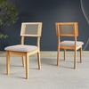 Kit 2 Cadeiras 100% Mdf Carvalho Rosé/Bege Claro Cr20 - Dalla Costa