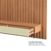 Painel para TV Até 75 Polegadas 2 Gavetas com Led 228cm Ripado Freijó/Off White - Dalla Costa