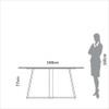 Mesa de Jantar 160cm 6 Lugares Carvalho Rosé - Dalla Costa