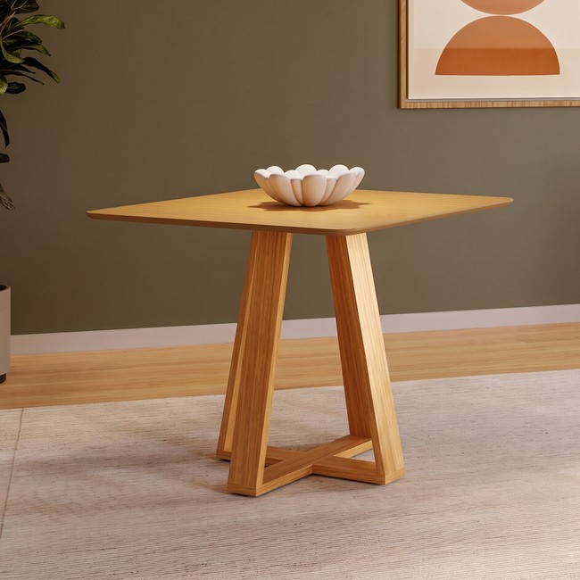 Mesa de Jantar 90cm 4 Lugares Carvalho Rosé - Dalla Costa