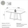 Mesa de Jantar 160cm 6 Lugares Pinhão - Dalla Costa