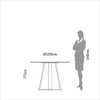 Mesa de Jantar Redonda 105cm Carvalho Rosé - Dalla Costa