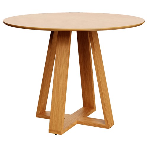 Mesa de Jantar Redonda 105cm Carvalho Rosé - Dalla Costa